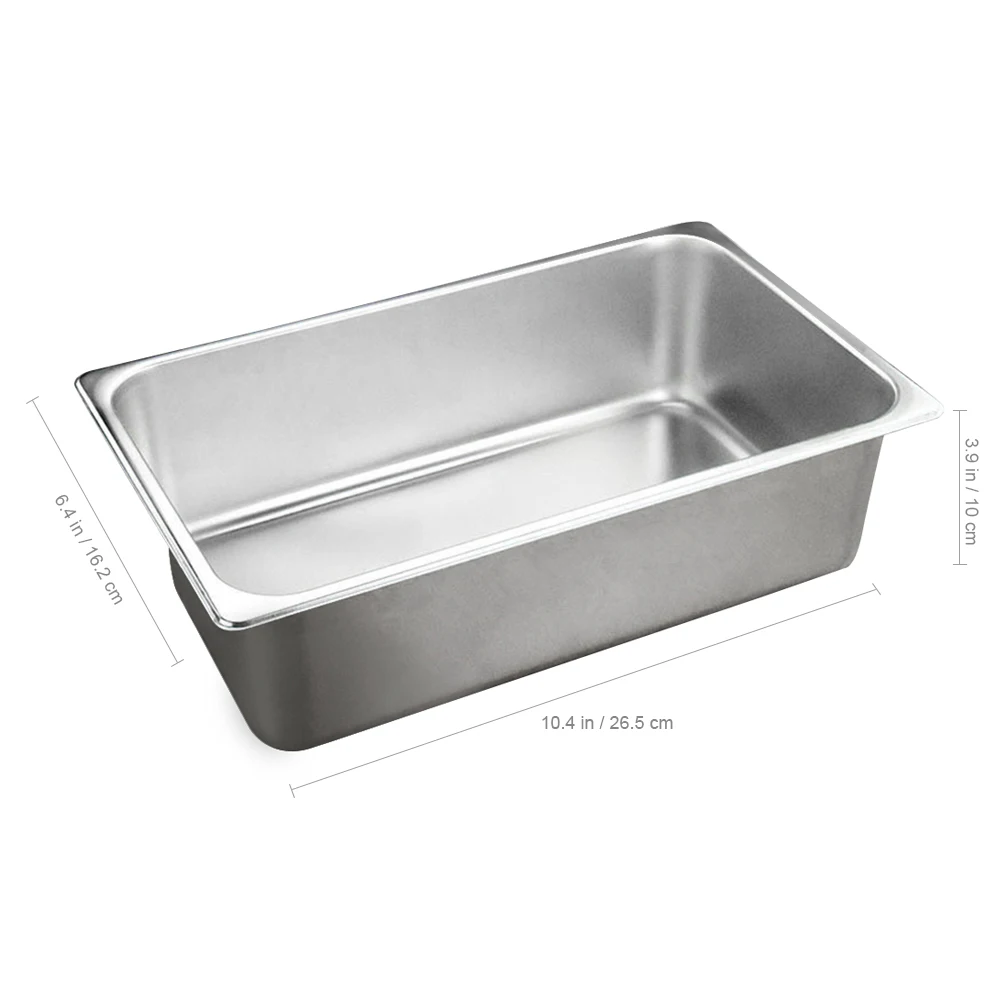 Stainless Steel Butter Holder 26.5*16.2*6.5cm Thickened Square Food Container for Meat Vegetable (Silver)
Stainless Steel Butter Holder 26.5*16.2*6.5cm Thickened Square Food Container for Meat Vegetable (Silver)