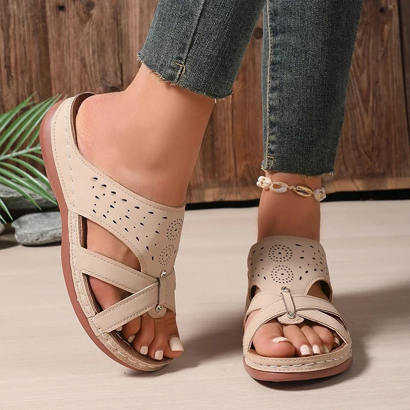 Womens Shoes Summer Hollow Wedge Sandals for Women New Arch Support Sandals Female Comfortable Non Slip Platform Sandalias Mujer
Womens Shoes Summer Hollow Wedge Sandals for Women New Arch Support Sandals Female Comfortable Non Slip Platform Sandalias Mujer