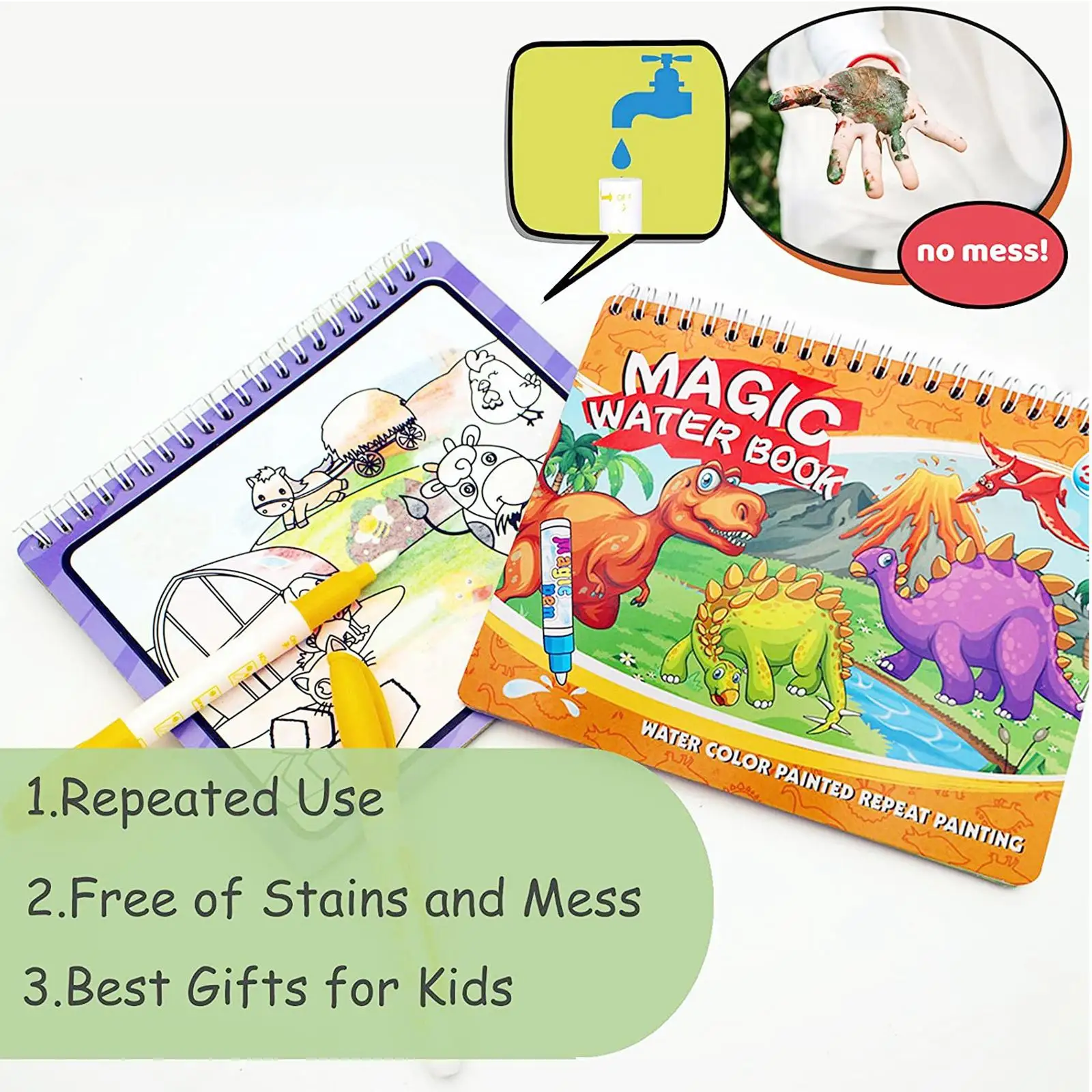 Cute Water Painting Book Interactive Toys Early Education for Activities
Cute Water Painting Book Interactive Toys Early Education for Activities