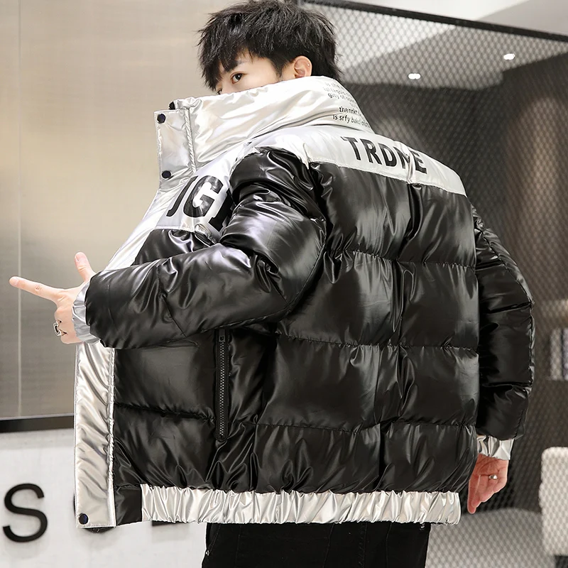Pop Men's Nice Autumn Winter Silk-Like Cotton Coats Korean Tops Slim Shiny Parkas Bright Thick Warm Cotton-Padded Jackets 
Pop Men's Nice Autumn Winter Silk-Like Cotton Coats Korean Tops Slim Shiny Parkas Bright Thick Warm Cotton-Padded Jackets