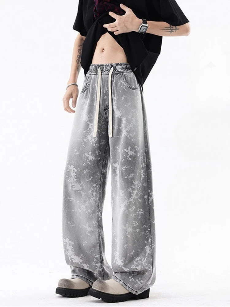 Wide Leg Men's Jeans Summer Loose Ice Silk Loose Fit High Street Style Water Washed Vintage American Style Youth Fashion
Wide Leg Men's Jeans Summer Loose Ice Silk Loose Fit High Street Style Water Washed Vintage American Style Youth Fashion