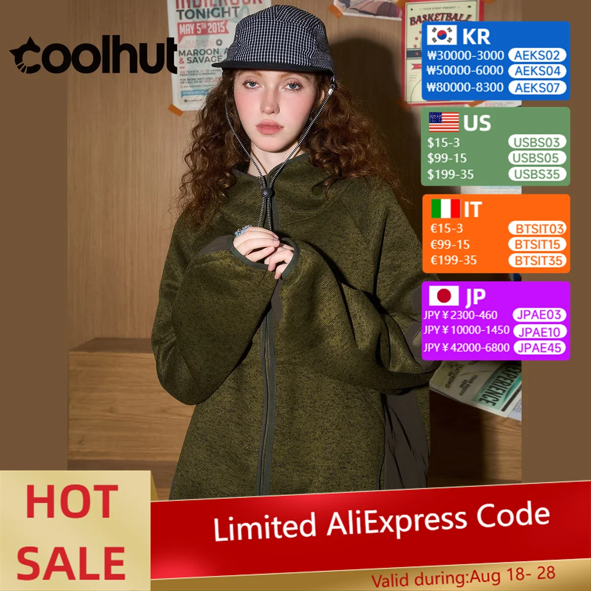 COOLHUT 2025 New Style Vintage Color Block Fleece Hooded Winter Jacket for Women Pockets Drawstring Warm Outerwear Fashion Trend
COOLHUT 2025 New Style Vintage Color Block Fleece Hooded Winter Jacket for Women Pockets Drawstring Warm Outerwear Fashion Trend