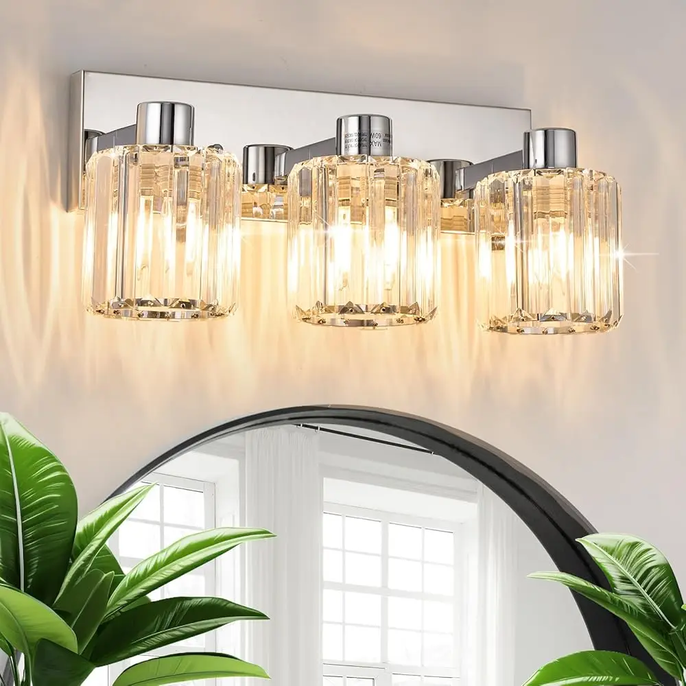 3 Light Crystal Bathroom Light Fixtures Chrome Vanity Lights Modern Bathroom Wall Sconces For Mirror Kitchen Living Room
3 Light Crystal Bathroom Light Fixtures Chrome Vanity Lights Modern Bathroom Wall Sconces For Mirror Kitchen Living Room