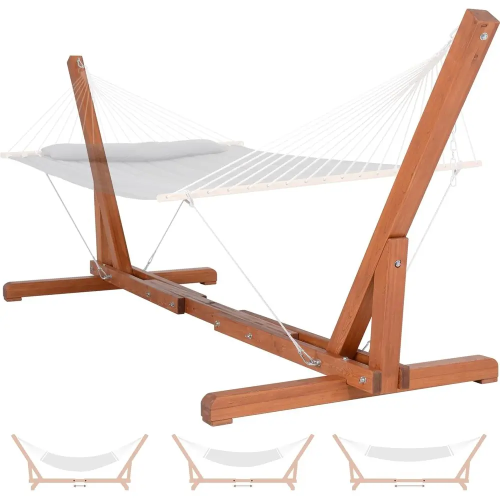 SUNCREAT Adjustable 12-14 t Wooden Hammock Stand, Outdoor Larch Wood Hammock Stand Only, 475 lbs acity
SUNCREAT Adjustable 12-14 t Wooden Hammock Stand, Outdoor Larch Wood Hammock Stand Only, 475 lbs acity