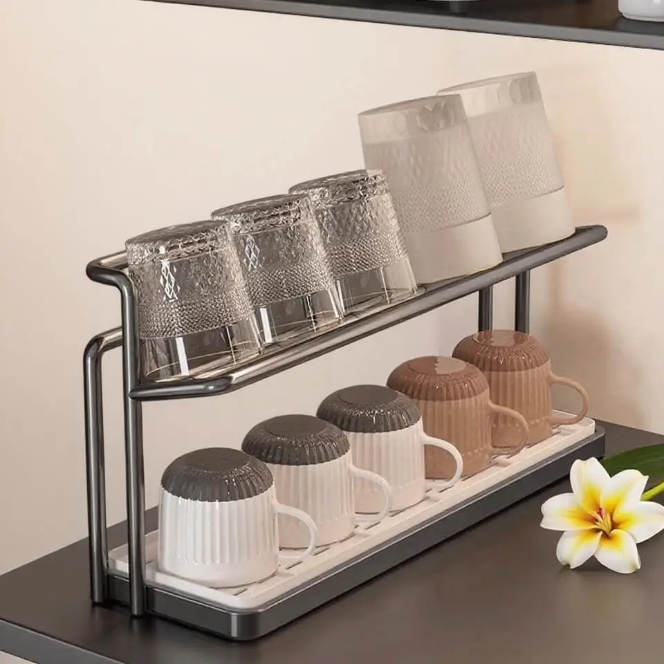 Двухслойный сливной поддон Ra, кухонный обеденный стол, стеклянная чашка, чашка для чая, кофейная чашка для воды, органайзер для хранения металлического материала
Двухслойный сливной поддон Ra, кухонный обеденный стол, стеклянная чашка, чашка для чая, кофейная чашка для воды, органайзер для хранения металлического материала