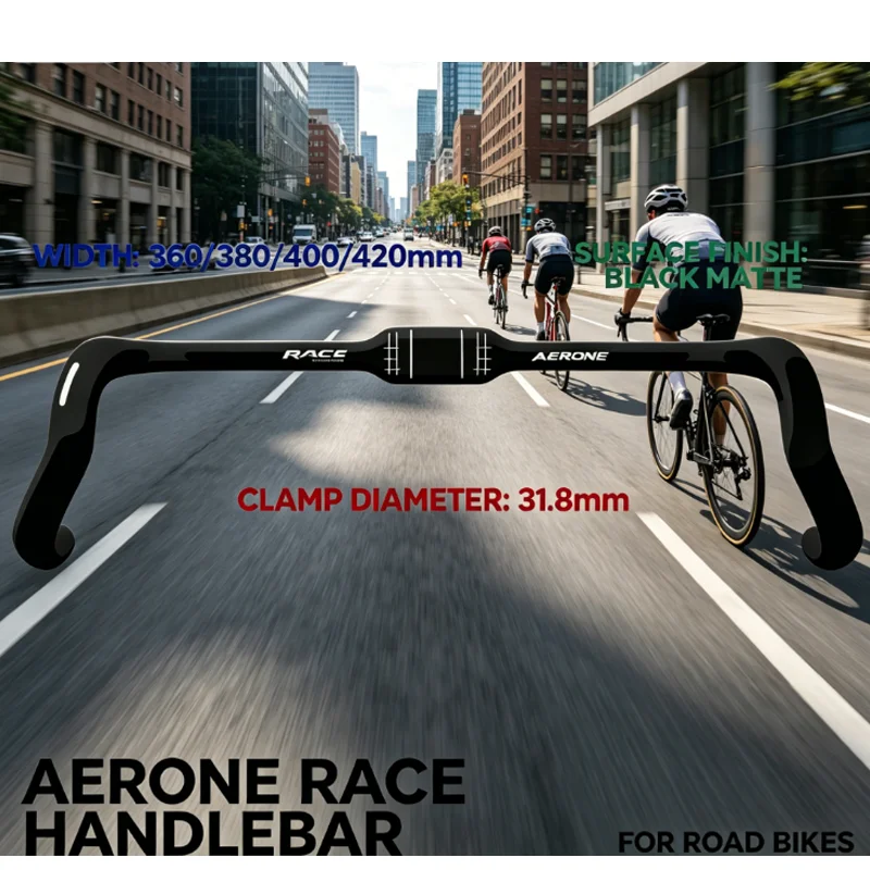 BERIJIE Full Carbon Aero Gravel Handlebar,Road Handlebars Internal Cables Racing Bike Drop Bent Bar 31.8*360/380/400/420mm
BERIJIE Full Carbon Aero Gravel Handlebar,Road Handlebars Internal Cables Racing Bike Drop Bent Bar 31.8*360/380/400/420mm