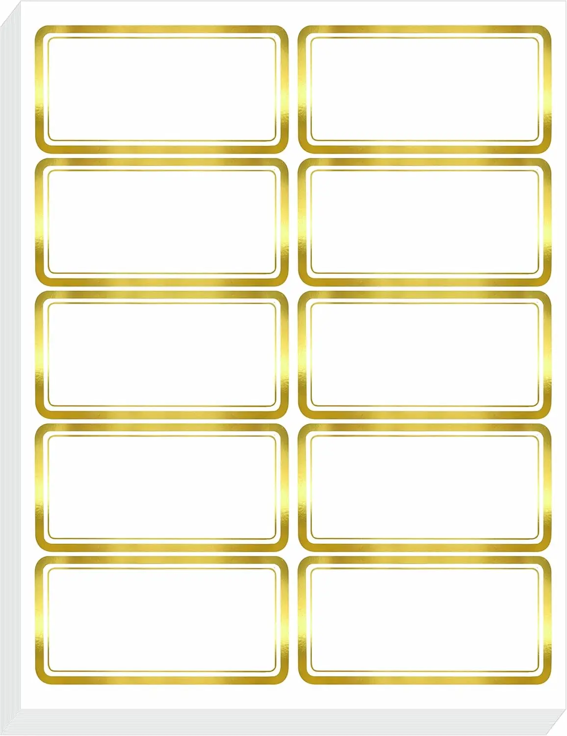 200 Gold Metallic Name Labels, Blank Stickers with Permanent Adhesive, 2x4 inch, Letter Size
200 Gold Metallic Name Labels, Blank Stickers with Permanent Adhesive, 2x4 inch, Letter Size