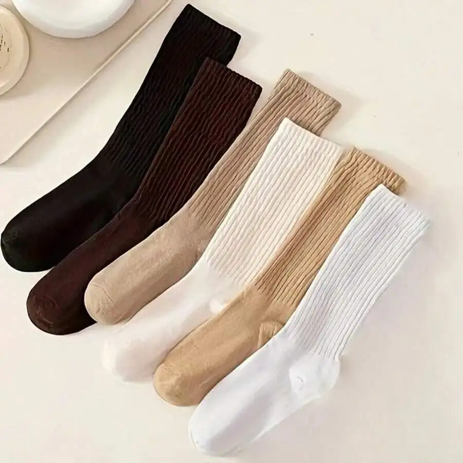 5 Pairs Women Solid Color Knitted Socks Soft Comfortable Casual Outdoor
5 Pairs Women Solid Color Knitted Socks Soft Comfortable Casual Outdoor