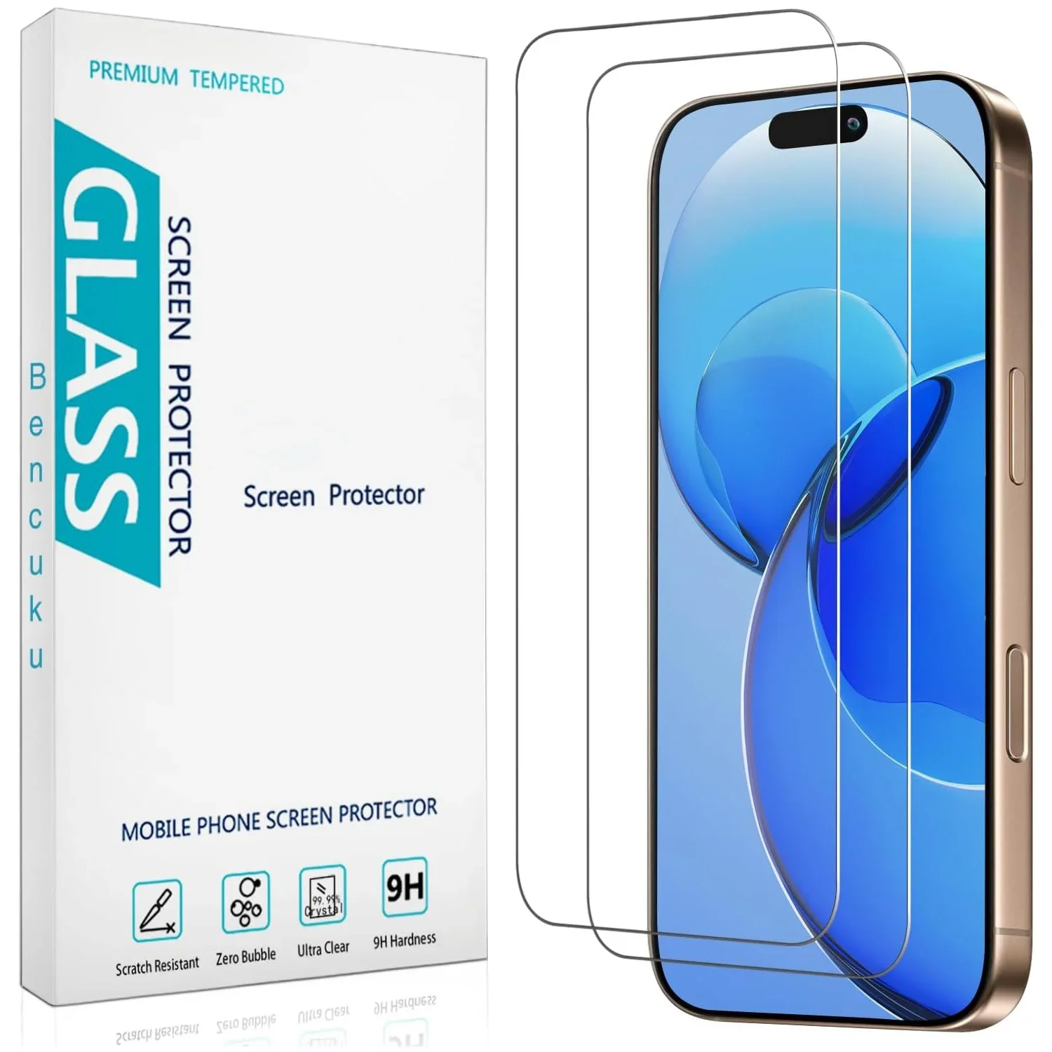 (2 Pack) Designed for iPhone 16/16e/15/14/13/12/11 Pro Max Tempered Glass Screen Protector, Full Coverage, Anti Scratch
(2 Pack) Designed for iPhone 16/16e/15/14/13/12/11 Pro Max Tempered Glass Screen Protector, Full Coverage, Anti Scratch