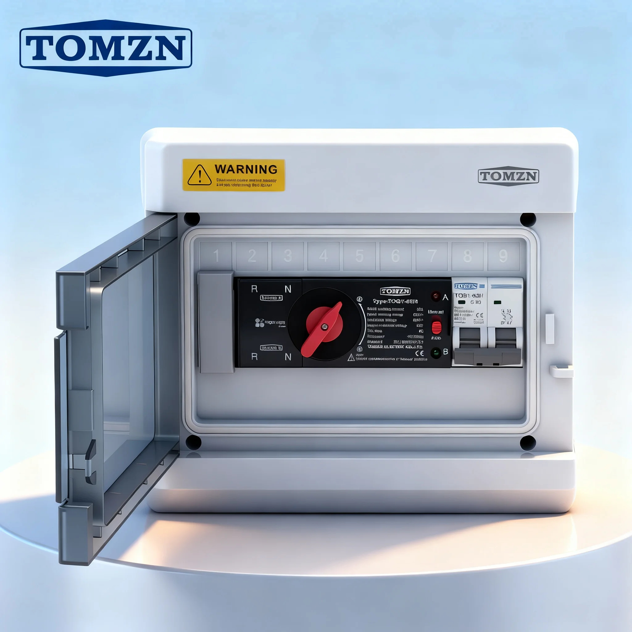 Распределительная коробка TOMZN с двойным переключателем питания, 2P 63A, автоматический переключатель с выходом MCB, защита от короткого замыкания и перегрузки, серия HT
Распределительная коробка TOMZN с двойным переключателем питания, 2P 63A, автоматический переключатель с выходом MCB, защита от короткого замыкания и перегрузки, серия HT