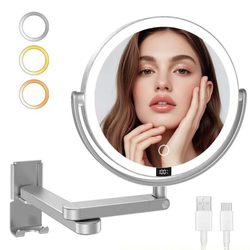 Wall Mounted Bath Mirrors Double Sided Mirror Folding LED Bathroom Mirror Adjustable 360 Degree Rotation Shower Shaving Light
Wall Mounted Bath Mirrors Double Sided Mirror Folding LED Bathroom Mirror Adjustable 360 Degree Rotation Shower Shaving Light