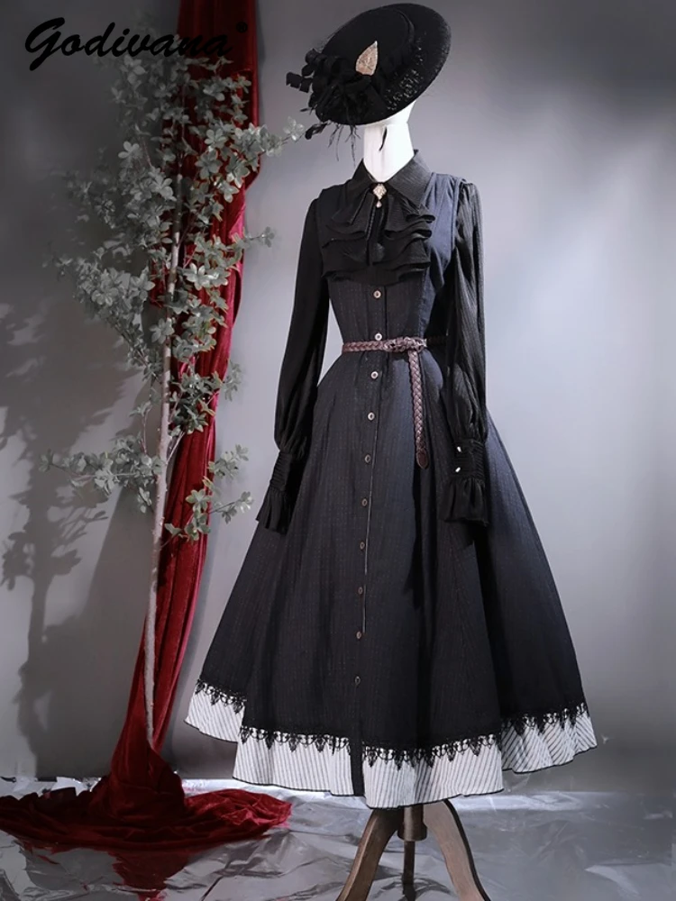 New 2024 Autumn Female Retro Double-sided Two-wear Lolita JSK Dress V-neck Women's Sleeveless Stripes Slim Long A-line Dresses
New 2024 Autumn Female Retro Double-sided Two-wear Lolita JSK Dress V-neck Women's Sleeveless Stripes Slim Long A-line Dresses