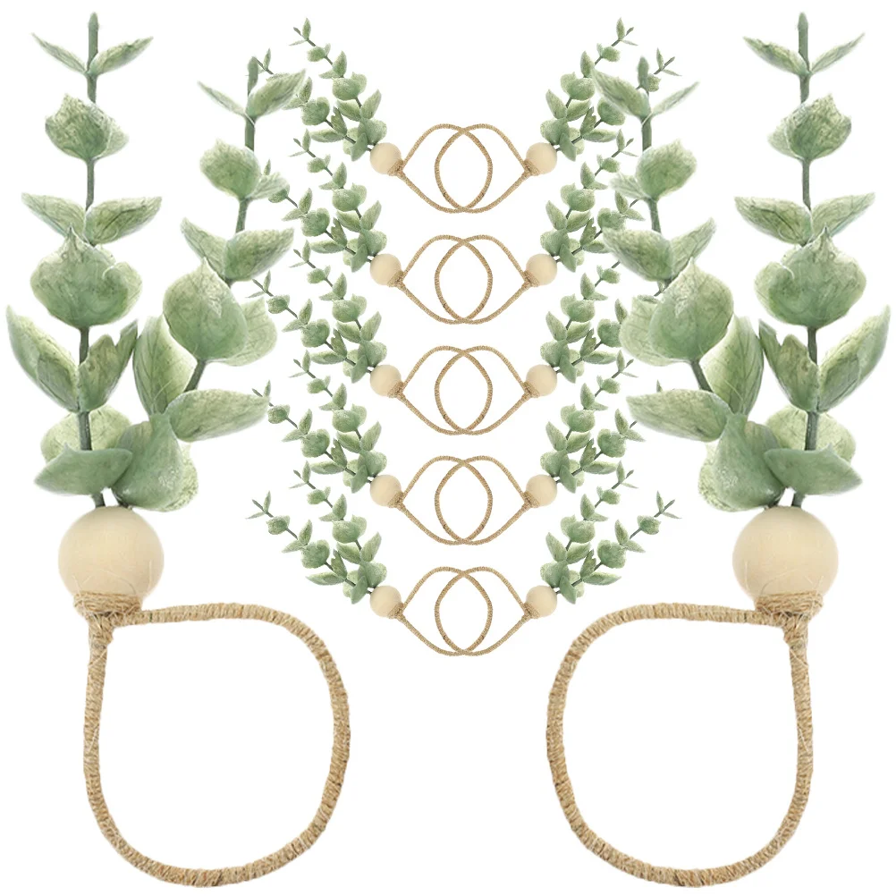 12Pcs Wooden Beads Napkin Rings Farmhouse Eucalyptus Leaf Rustic Wedding Party Table Decoration Serviette Buckle
12Pcs Wooden Beads Napkin Rings Farmhouse Eucalyptus Leaf Rustic Wedding Party Table Decoration Serviette Buckle
