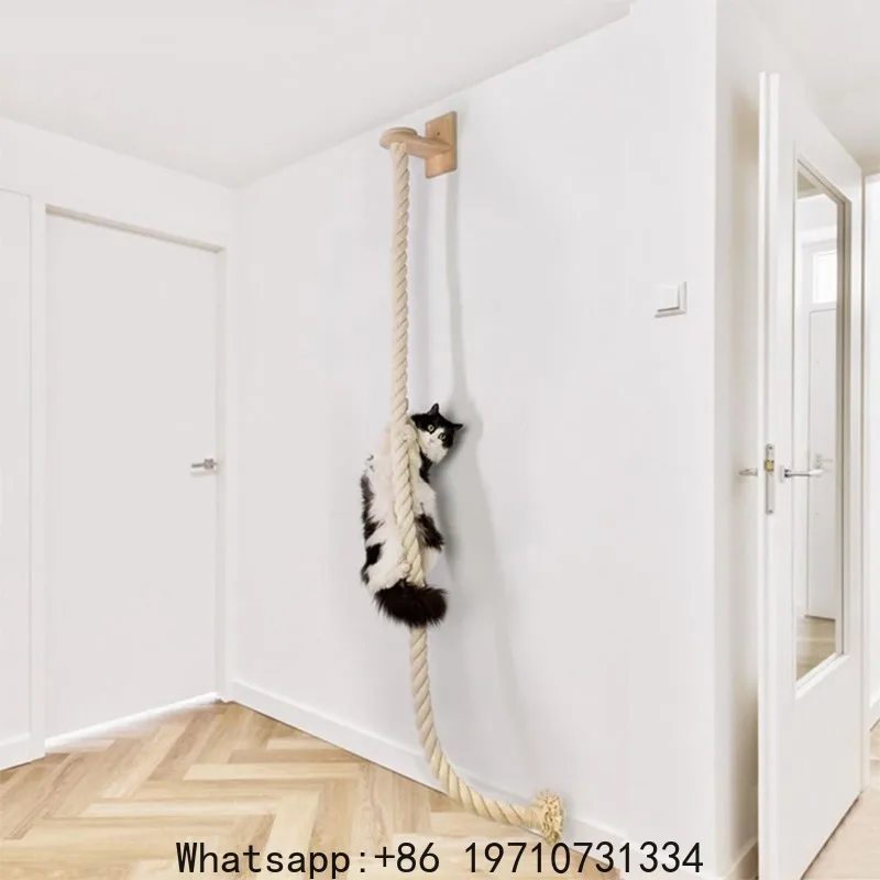 140cm Sisal Rope Cat Climber Tree Wall Mounted Scratching Post Interactive Play Toys Jungle Gym for Indoor Cats Pet Furniture
140cm Sisal Rope Cat Climber Tree Wall Mounted Scratching Post Interactive Play Toys Jungle Gym for Indoor Cats Pet Furniture