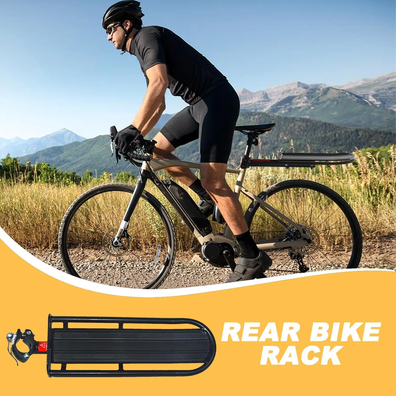 Rear Bike Rack Bike Luggage Rack Quick Release Aluminium Stable Holder For Biking Outdoor Safety Transport Commuting Touring Bag
Rear Bike Rack Bike Luggage Rack Quick Release Aluminium Stable Holder For Biking Outdoor Safety Transport Commuting Touring Bag