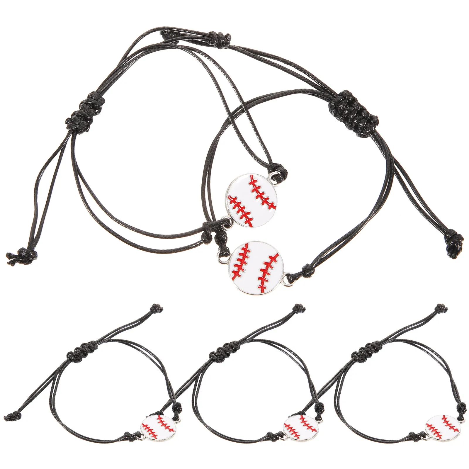 5Pcs Sports Ball Bracelet Alloy Wax String Wrist Bracelet for Fans Creative Wear-Resistant Fashion Jewelry Decor Gift Party
5Pcs Sports Ball Bracelet Alloy Wax String Wrist Bracelet for Fans Creative Wear-Resistant Fashion Jewelry Decor Gift Party