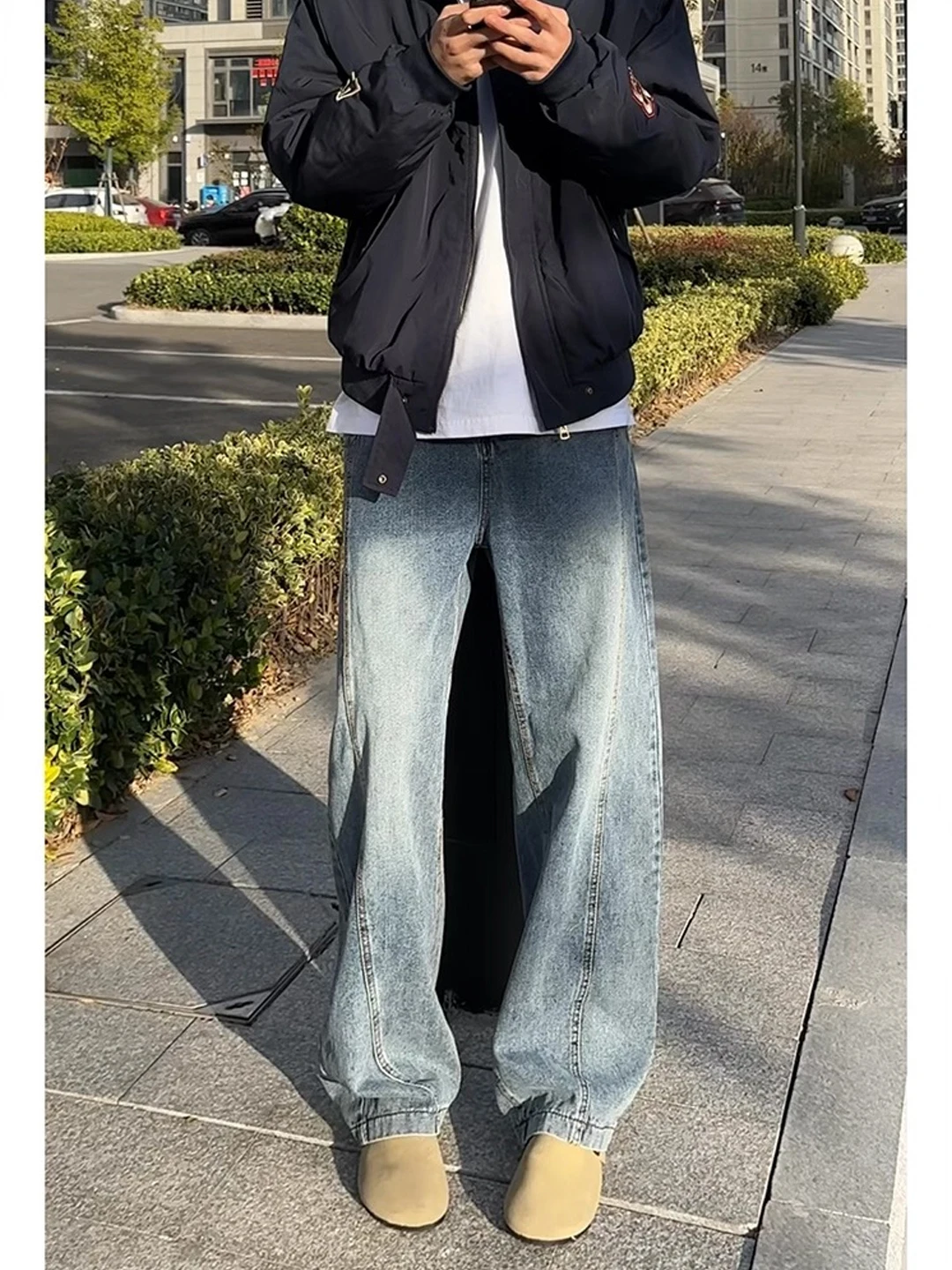 Мужские джинсы American High Street с подкладкой из флиса, широкие прямые брюки свободного кроя, зимние повседневные джинсовые штаны
Мужские джинсы American High Street с подкладкой из флиса, широкие прямые брюки свободного кроя, зимние повседневные джинсовые штаны