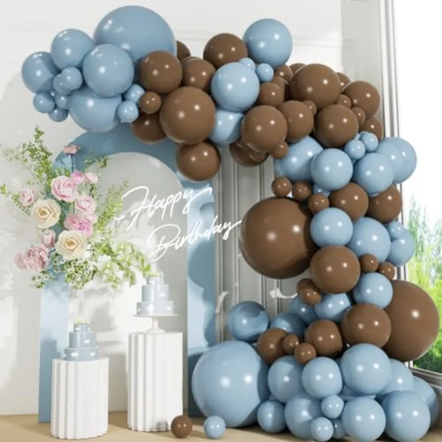 110pcs and Balloons Garland Arch Kit, 18/12/10/5 Inch Dark Brown Blue Party Balloons for Bear Baby Shower Decorations, Birthday
110pcs and Balloons Garland Arch Kit, 18/12/10/5 Inch Dark Brown Blue Party Balloons for Bear Baby Shower Decorations, Birthday