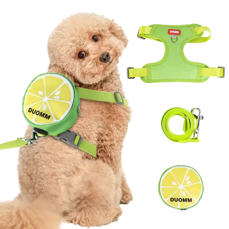 Cat Cute Fruit-Themed Harness with Detachable Backpack Reflective Adjustable Vest for Medium Cats Includes Waste Bag Dispenser
Cat Cute Fruit-Themed Harness with Detachable Backpack Reflective Adjustable Vest for Medium Cats Includes Waste Bag Dispenser