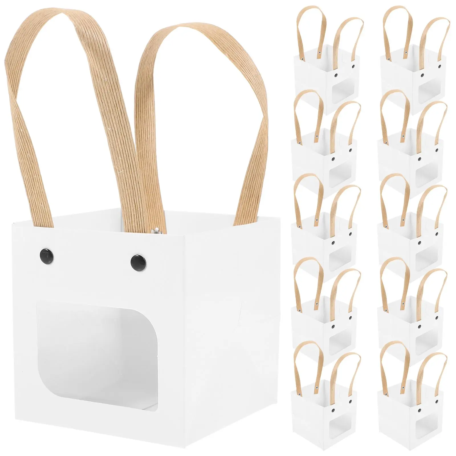 12 Pcs Window White Gift Treat 10x10x10 Reusable Birthday Party Favor for Party Goodie Packing Bags Bags Treats
12 Pcs Window White Gift Treat 10x10x10 Reusable Birthday Party Favor for Party Goodie Packing Bags Bags Treats