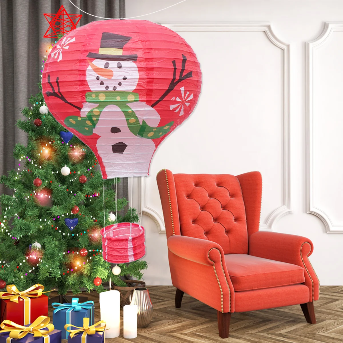 5Pcs Bright Color Christmas Paper Lantern Hot Air Shape Hanging Lamp for Festival Party Wall Ceiling Tree Decoration
5Pcs Bright Color Christmas Paper Lantern Hot Air Shape Hanging Lamp for Festival Party Wall Ceiling Tree Decoration