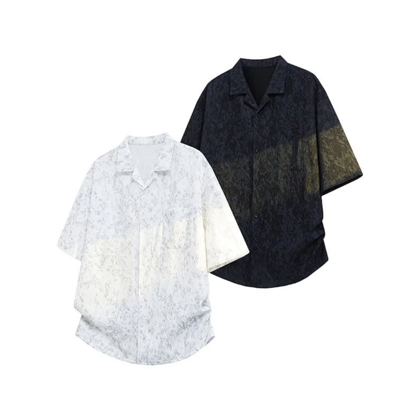 Men's Cuban Collar Short Sleeve Shirt, Ice Silk Textured Tie Dye Casual Button Up Shirt, Plus Size M-5XL
Men's Cuban Collar Short Sleeve Shirt, Ice Silk Textured Tie Dye Casual Button Up Shirt, Plus Size M-5XL