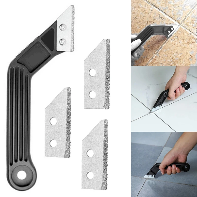 Black Beveled Handle Scraper Combination Replacement Blade Gap Grout Remover Tool Kit Wall Floor Tiles Joint Cleaner Tool
Black Beveled Handle Scraper Combination Replacement Blade Gap Grout Remover Tool Kit Wall Floor Tiles Joint Cleaner Tool