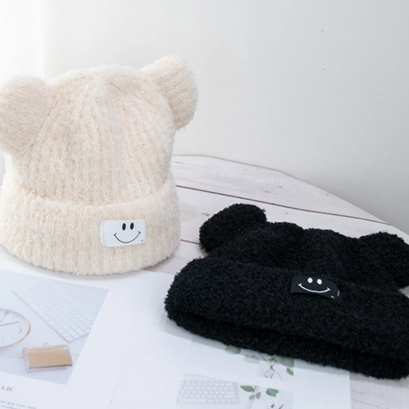 Autumn Winter Cute Bear Ears Woolen Elastic Hat Women Sweet Warm Ear Protection Beanie Cap Fashion Knitted Plush Ear Cover Cap
Autumn Winter Cute Bear Ears Woolen Elastic Hat Women Sweet Warm Ear Protection Beanie Cap Fashion Knitted Plush Ear Cover Cap