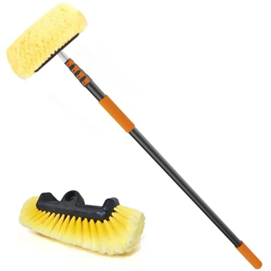 Car Wash Brush 16FT Telescopic Car Wash Brush with Long Handle 12-Inch Soft Bristle Car Cleaning Brush for Cleaning Car RV Truc
Car Wash Brush 16FT Telescopic Car Wash Brush with Long Handle 12-Inch Soft Bristle Car Cleaning Brush for Cleaning Car RV Truc
