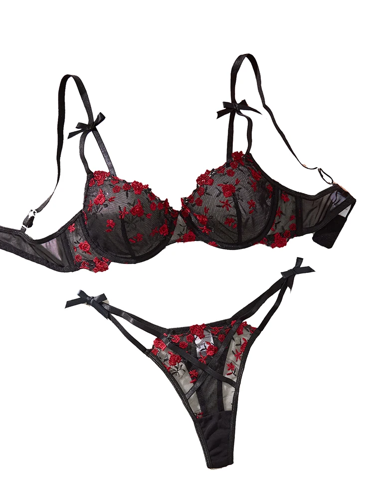 Сексуальный комплект нижнего белья с вышивкой цветов, ультратонкое кружевное белье, романтические прозрачные экзотические комплекты, винтажные черные комплекты бюстгальтеров и трусиков
Сексуальный комплект нижнего белья с вышивкой цветов, ультратонкое кружевное белье, романтические прозрачные экзотические комплекты, винтажные черные комплекты бюстгальтеров и трусиков