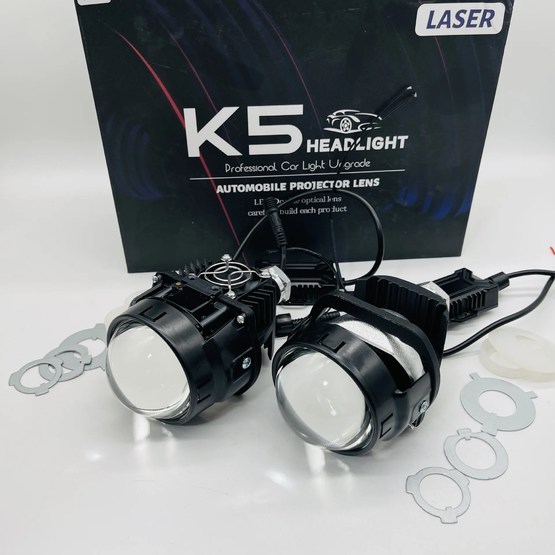 K5 super bright motorcycle headlights car double lens headlights low beam high beam led integrated modification
K5 super bright motorcycle headlights car double lens headlights low beam high beam led integrated modification