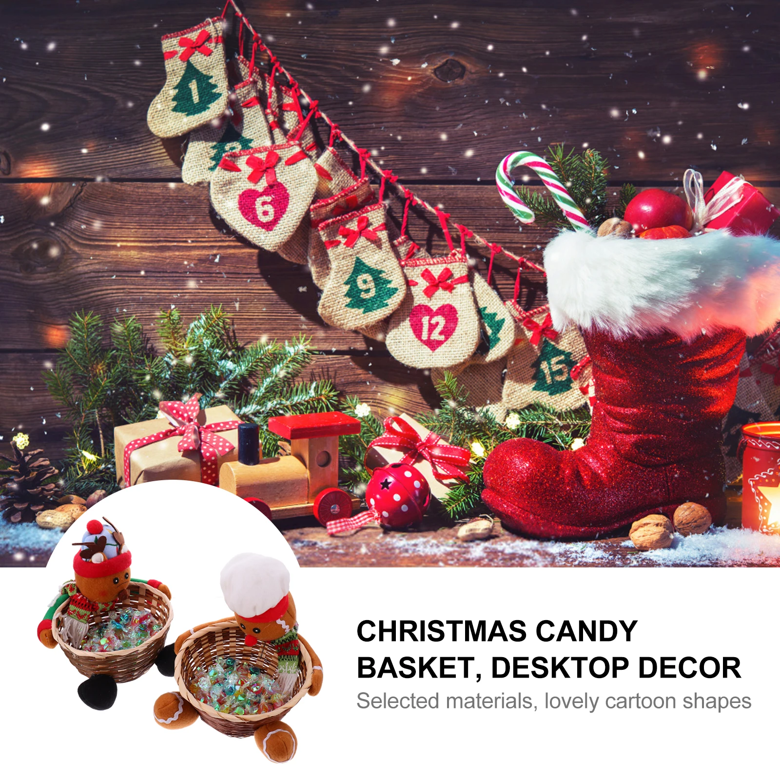 Christmas Baskets Decorative Containers for Snacks Foods Xmas Gifts Gingerbread Reindeer Theme Tabletop Accessories
Christmas Baskets Decorative Containers for Snacks Foods Xmas Gifts Gingerbread Reindeer Theme Tabletop Accessories