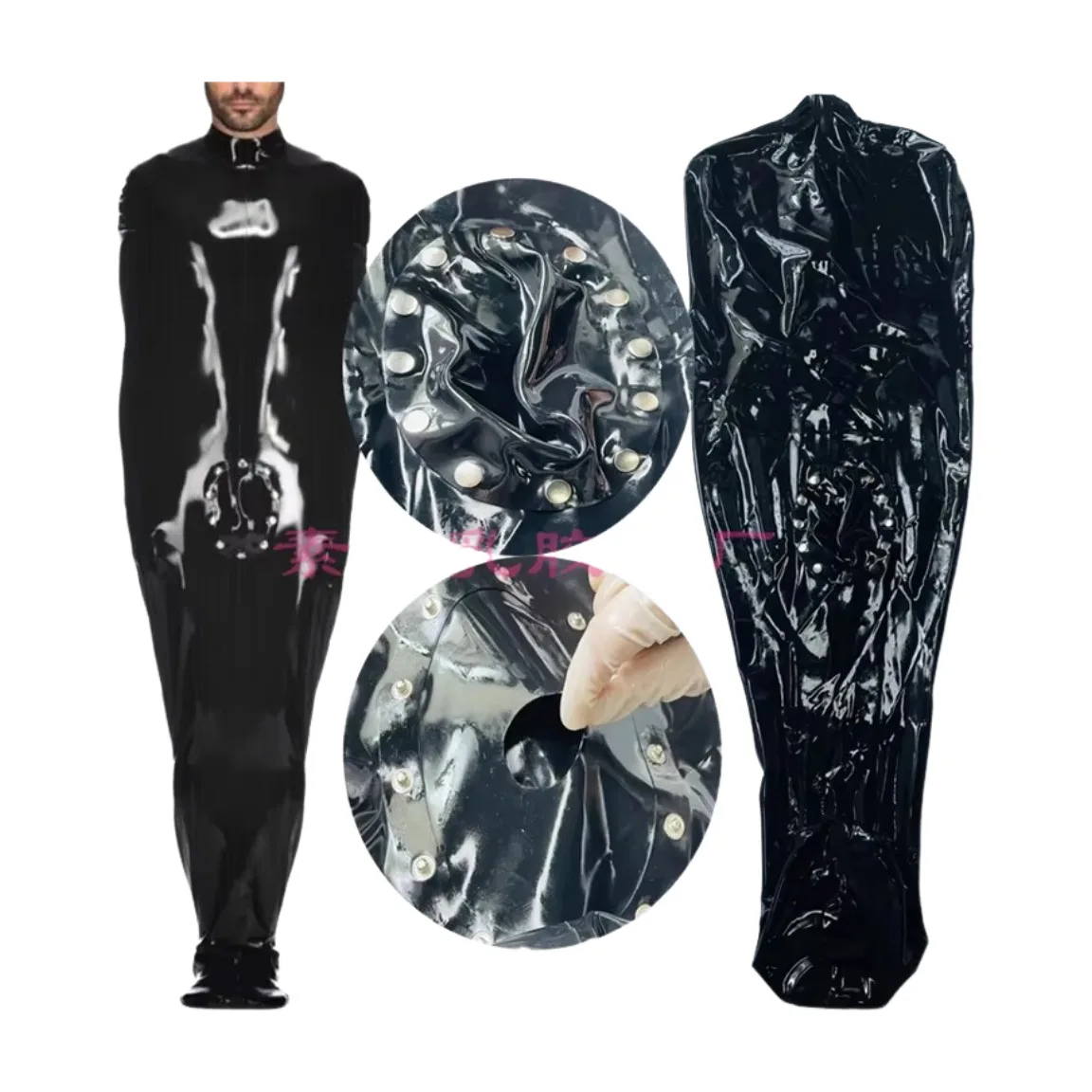 Men latex sleep bag with codpiece crotch hole no zip neck entry
Men latex sleep bag with codpiece crotch hole no zip neck entry