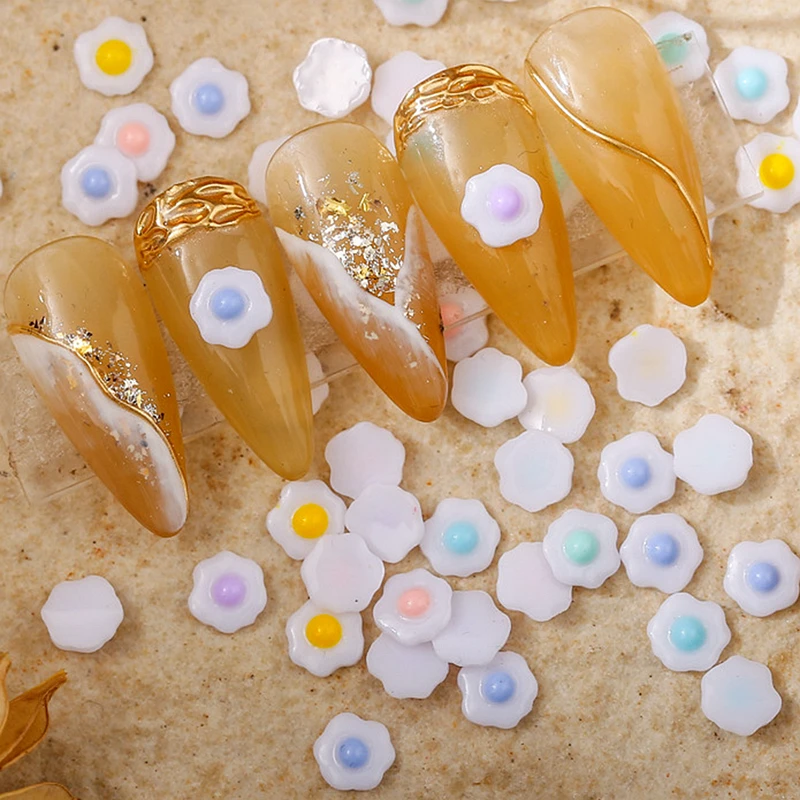 50PCS/Pack 3D Sun Fried Eggs Nail Art Charms Flowers Resin Manicure Decor Design Supplies Kawaii Nails Decoration Accessories
50PCS/Pack 3D Sun Fried Eggs Nail Art Charms Flowers Resin Manicure Decor Design Supplies Kawaii Nails Decoration Accessories