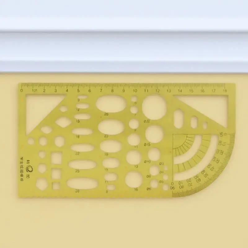 1 set 1 Set Circle Drawing Template Plastic Ruler Yellow Transparent With Scale Geometry Tool For School Office Art Design 
1 set 1 Set Circle Drawing Template Plastic Ruler Yellow Transparent With Scale Geometry Tool For School Office Art Design