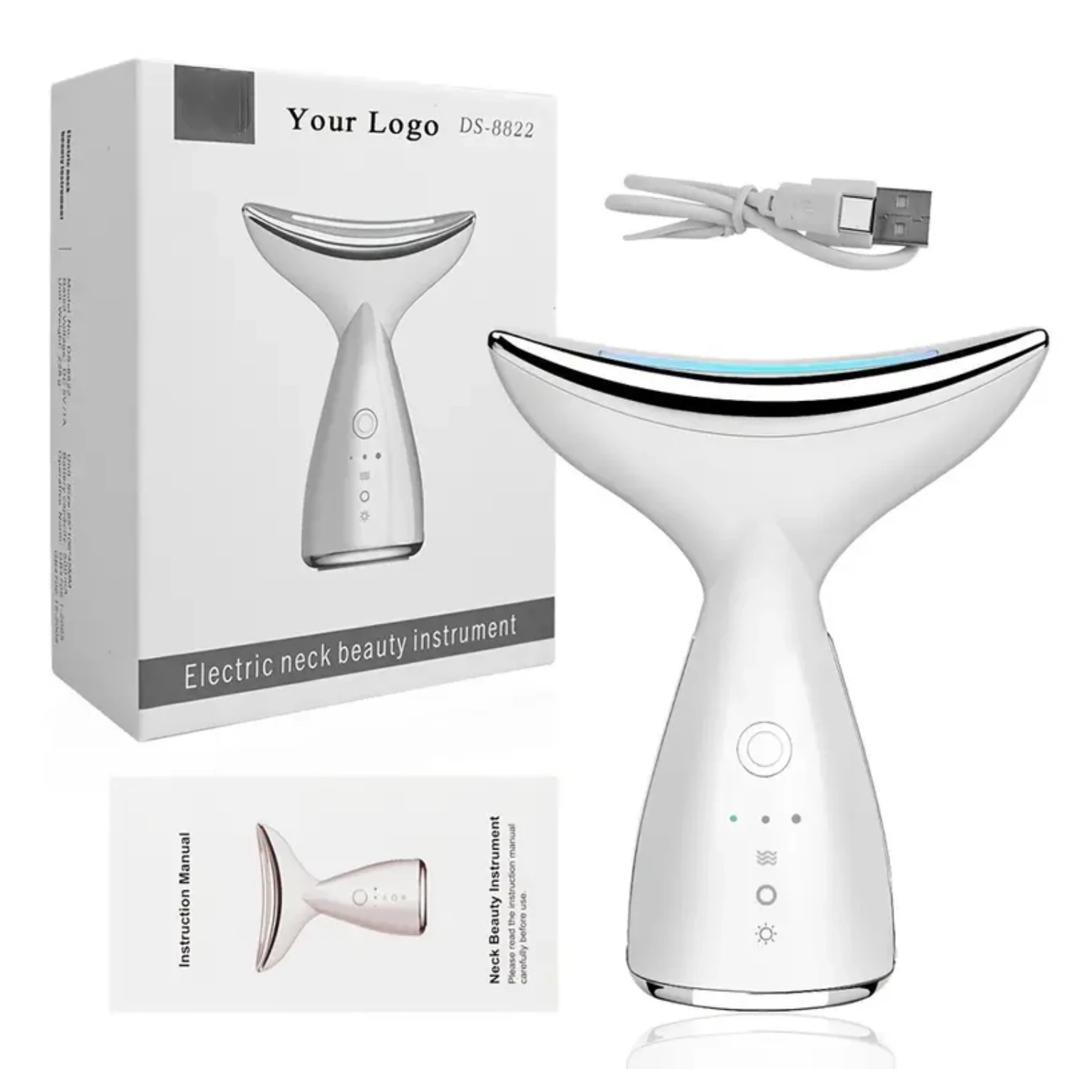 Portable Electric Facial Neck Massager with 45 Degree Heat, 3 Soothing Massage Modes, and 3 Relaxing Color Modes - Convenient an
Portable Electric Facial Neck Massager with 45 Degree Heat, 3 Soothing Massage Modes, and 3 Relaxing Color Modes - Convenient an