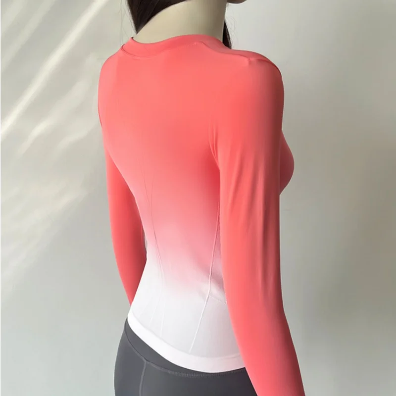 Women Long Sleeve Workout Tops Stretchy Athletic Yoga Sports T-Shirt Quick Dry Slim Fit Gradient Color Gym Shirts
Women Long Sleeve Workout Tops Stretchy Athletic Yoga Sports T-Shirt Quick Dry Slim Fit Gradient Color Gym Shirts