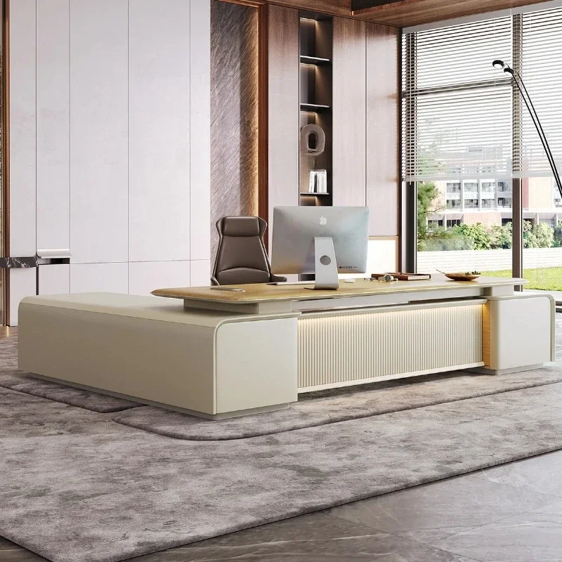 Boss Desk Simple Modern President Office High-End Executive Desk Table and Chair Combination
Boss Desk Simple Modern President Office High-End Executive Desk Table and Chair Combination