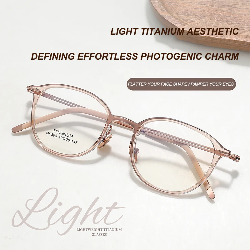 Round-Frame Ultra-Lightweight Titanium Glasses Frames Classic Fashion Women's Designer Eyewear Retro Luxury-Style Eyeglasses
Round-Frame Ultra-Lightweight Titanium Glasses Frames Classic Fashion Women's Designer Eyewear Retro Luxury-Style Eyeglasses