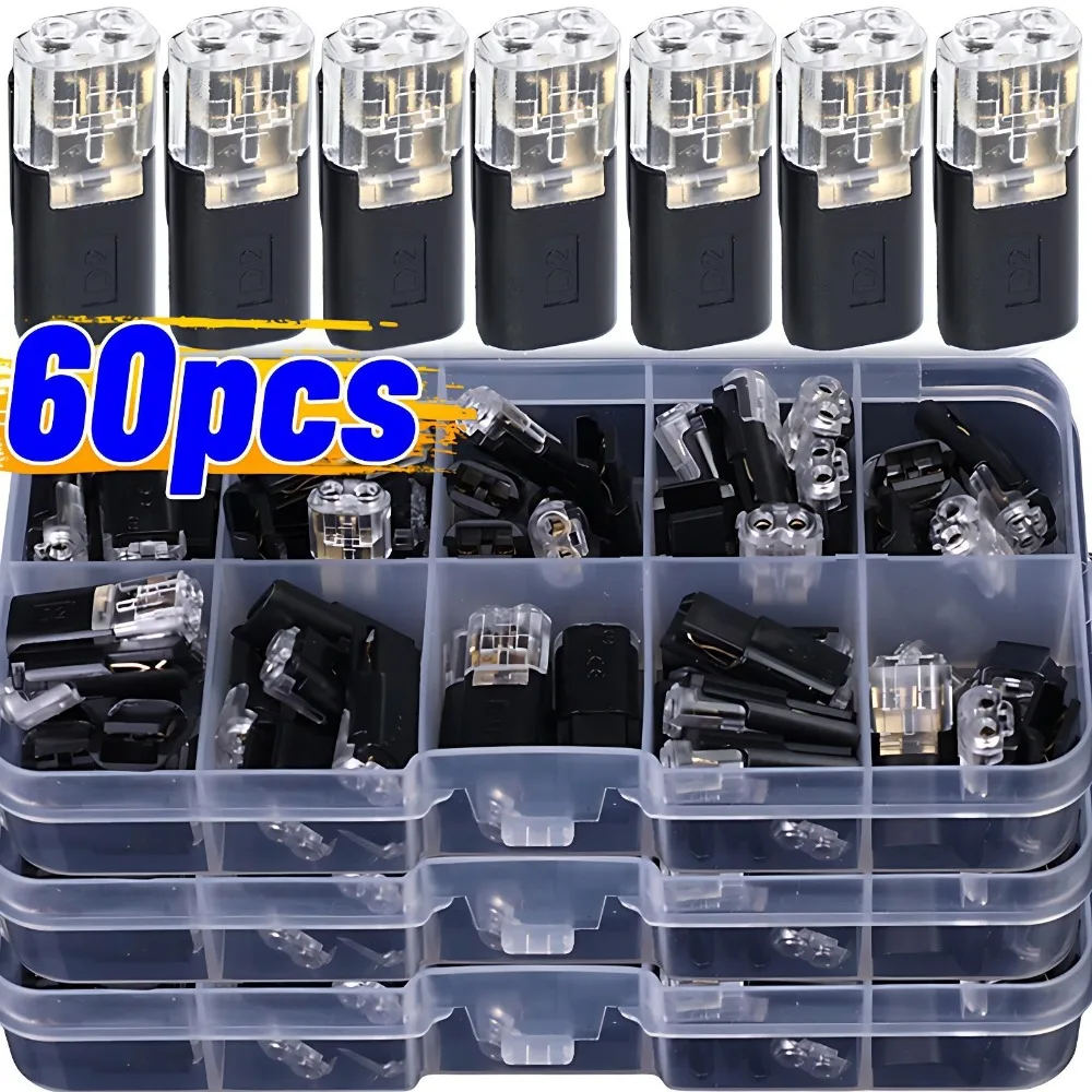 60 шт./компл. водонепроницаемый разъем для проводов, 2-контактный кабельный разъем, автомобильные электрические разъемы для проводов, инструмент для подключения клемм
60 шт./компл. водонепроницаемый разъем для проводов, 2-контактный кабельный разъем, автомобильные электрические разъемы для проводов, инструмент для подключения клемм