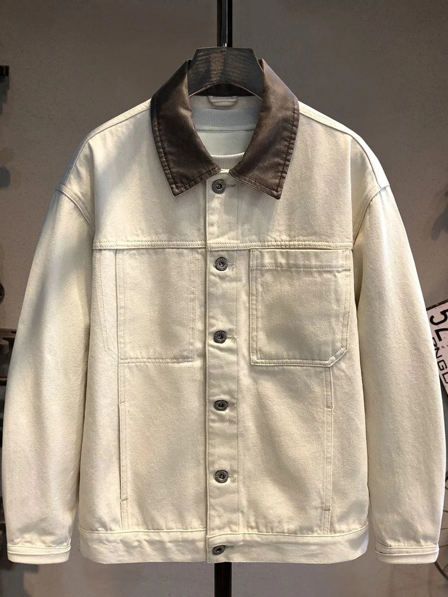 Классическая американская мужская джинсовая куртка в стиле ретро из хлопка с карманами для повседневного использования
Классическая американская мужская джинсовая куртка в стиле ретро из хлопка с карманами для повседневного использования