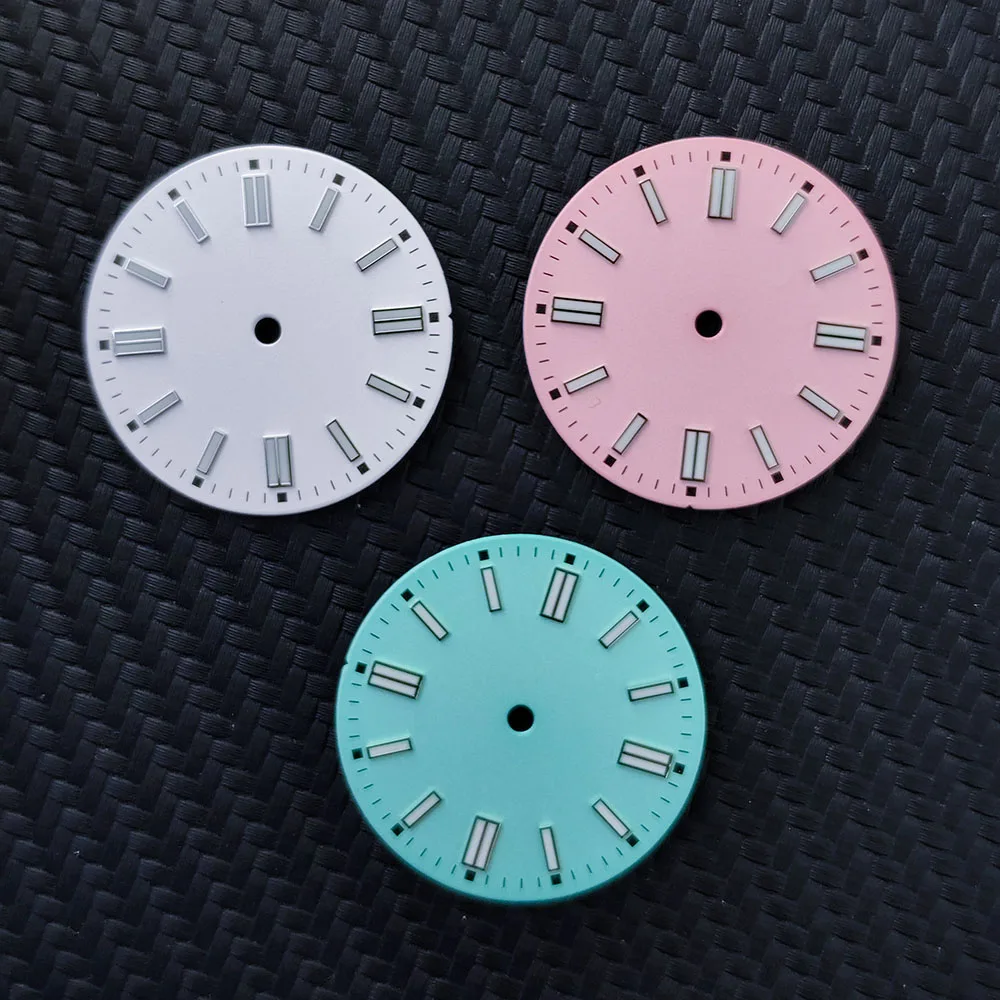 High quality custom dial NH35 Dial NH36 dial 28.5mm green luminous for NH35/NH36 movement watch accessories
High quality custom dial NH35 Dial NH36 dial 28.5mm green luminous for NH35/NH36 movement watch accessories