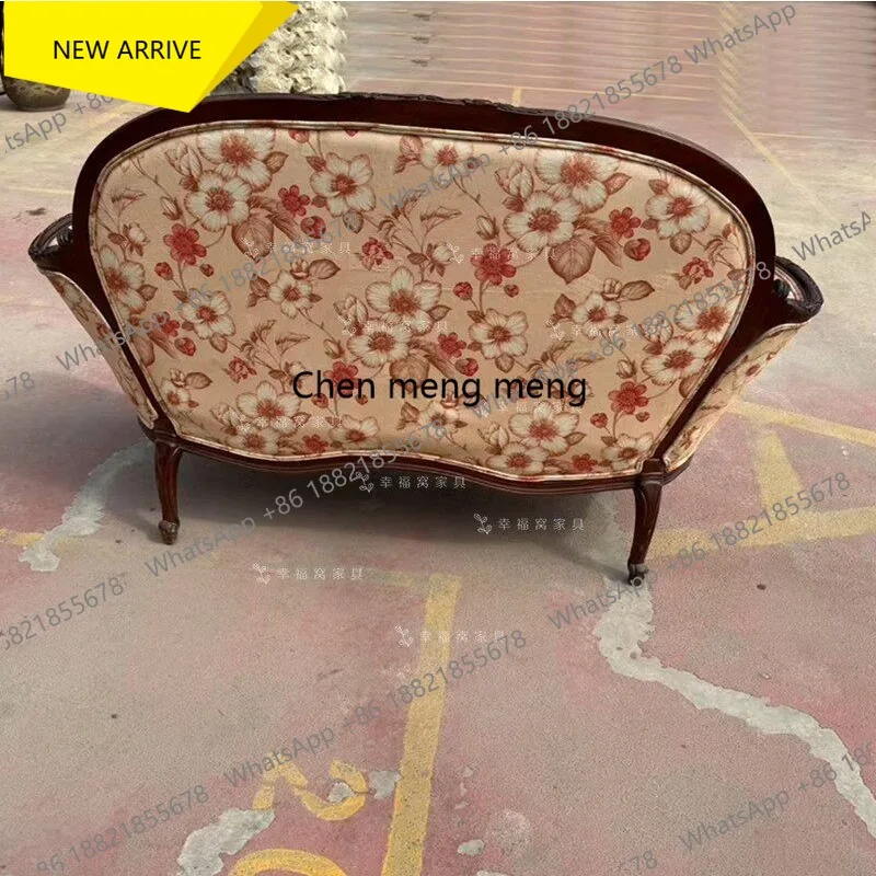 M178 American solid wood carving flower old double sofa fabric sofa French medieval leisure chair
M178 American solid wood carving flower old double sofa fabric sofa French medieval leisure chair