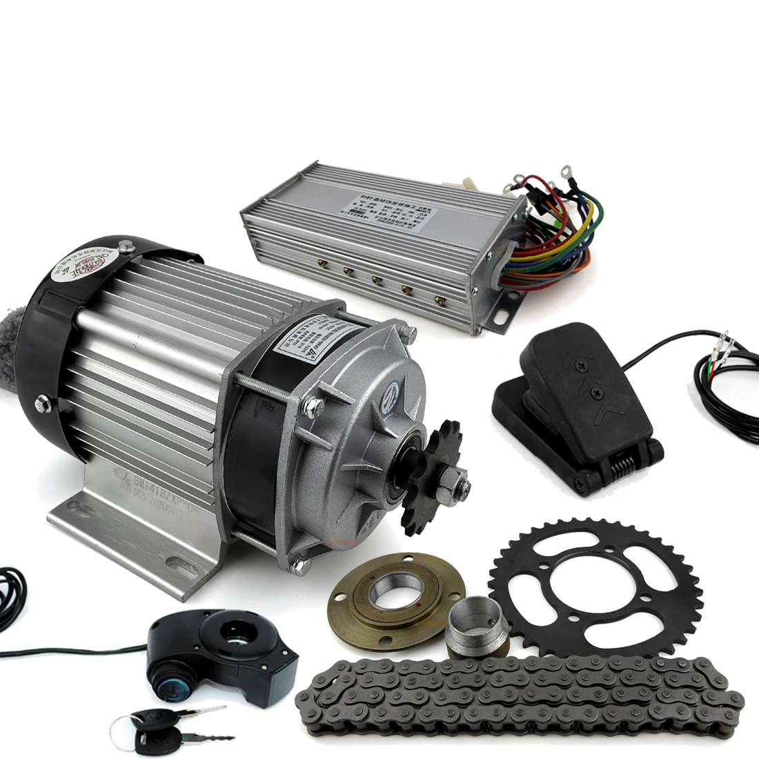 48V 750W Electric 4-Wheel Cart Conversion Kit With Chain System And Pedal Throttle With Key Switch Battery Voltmeter
48V 750W Electric 4-Wheel Cart Conversion Kit With Chain System And Pedal Throttle With Key Switch Battery Voltmeter