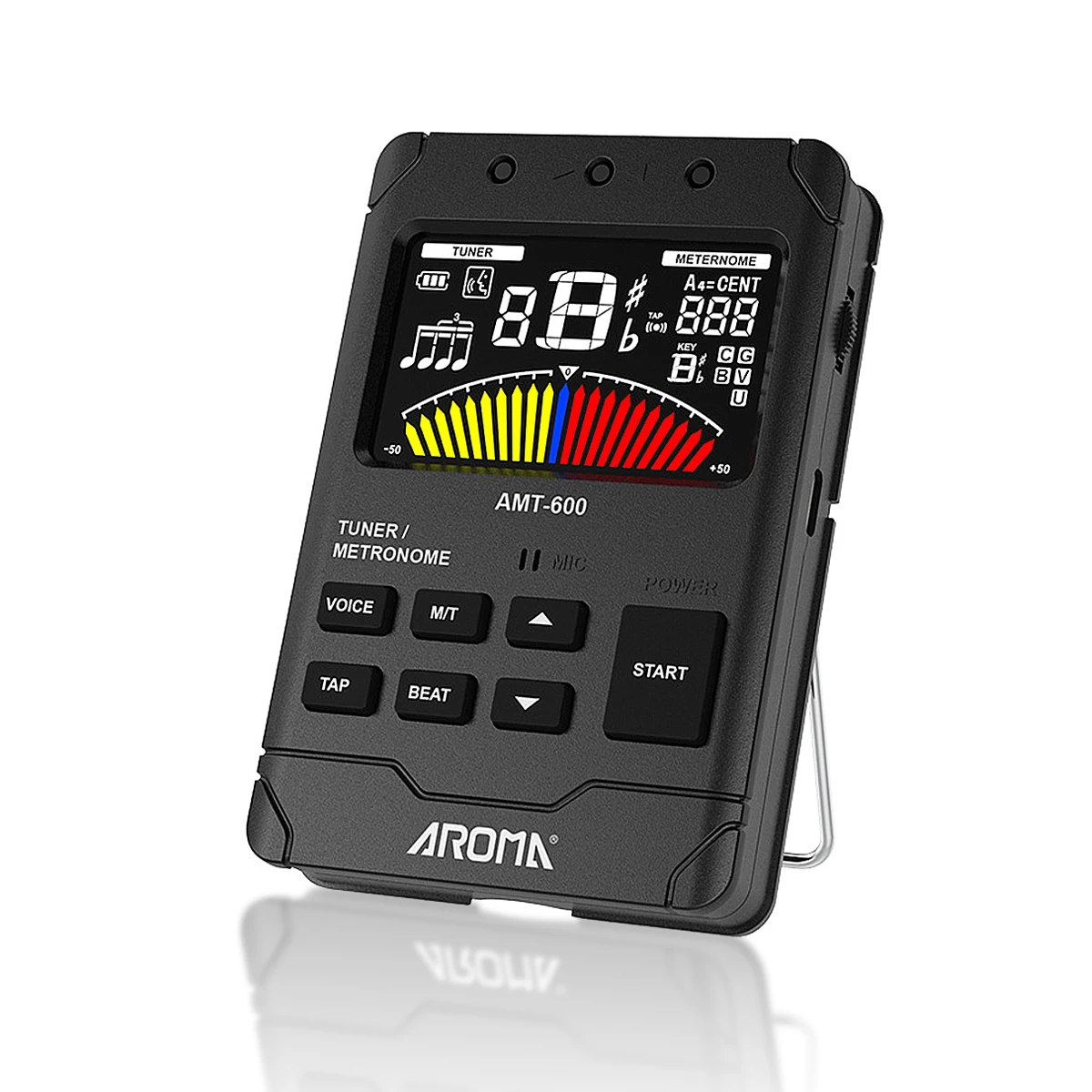 AROMA AMT-600 Rechargeable Tuner Metronome – 3-in-1, 430-450Hz Calibration, Tap Tempo, 3.5mm Output, for String/Wind Instruments
AROMA AMT-600 Rechargeable Tuner Metronome – 3-in-1, 430-450Hz Calibration, Tap Tempo, 3.5mm Output, for String/Wind Instruments