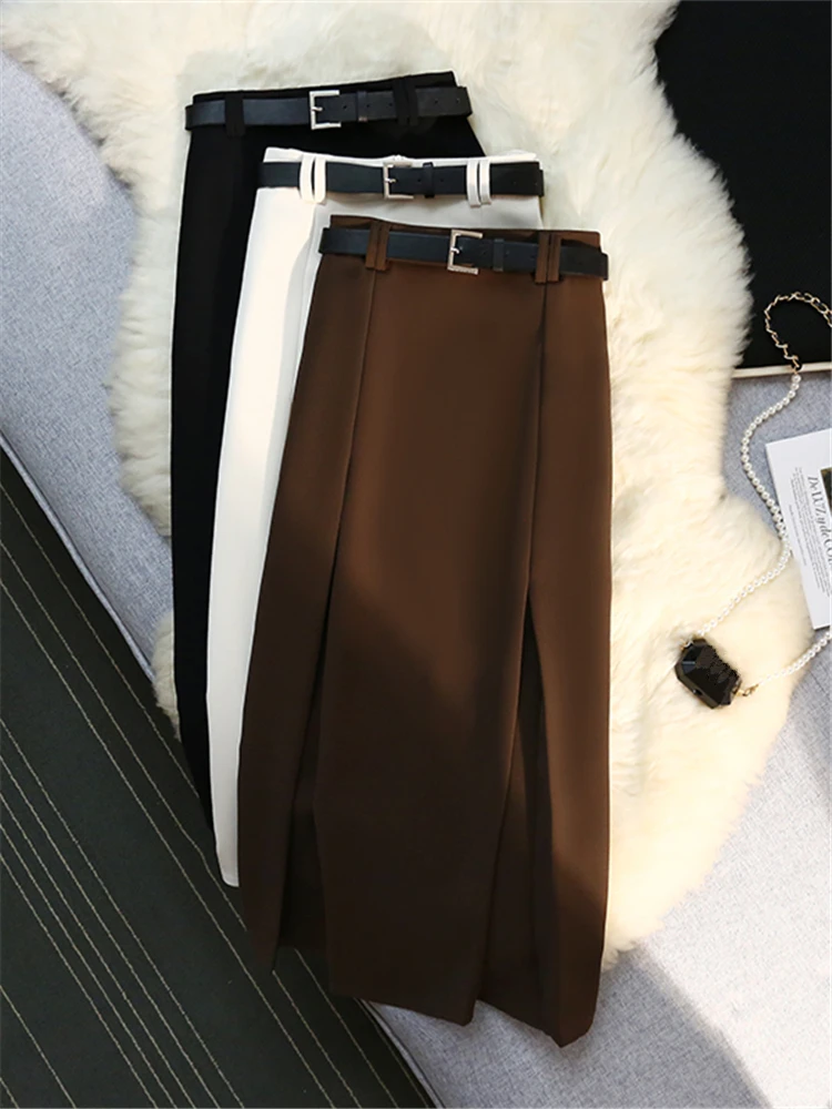 Elegant Pleated Women's Wrap Skirts with Belted 2023 New Spring Summer Solid Office Lady High Waist Sheath Pencil Skirts Female
Elegant Pleated Women's Wrap Skirts with Belted 2023 New Spring Summer Solid Office Lady High Waist Sheath Pencil Skirts Female