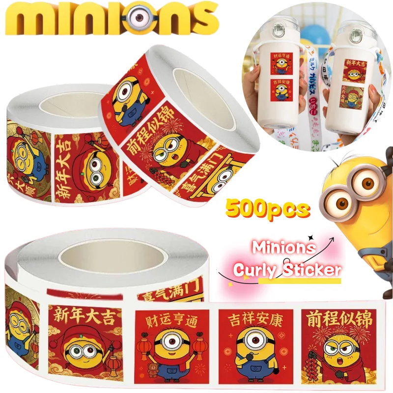 Minions Despicable Me Dave Stuart 500 Roll Paste High Color Value Cartoon Printing Creative Hand Book Water Cup Fun diy Sticker
Minions Despicable Me Dave Stuart 500 Roll Paste High Color Value Cartoon Printing Creative Hand Book Water Cup Fun diy Sticker