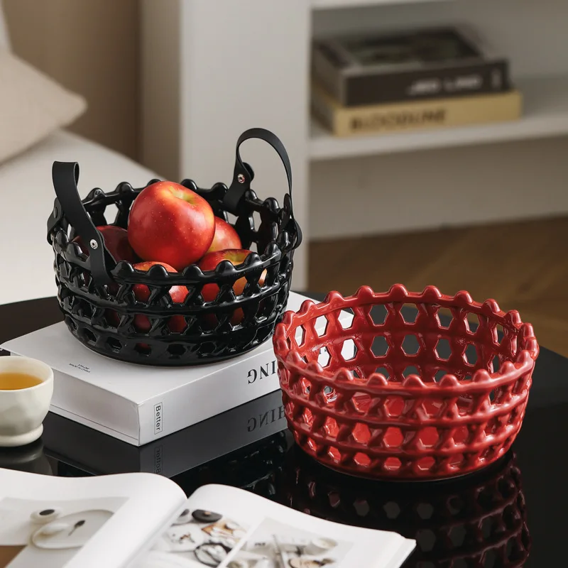 YFY creative light luxury ceramic fruit basket household living room coffee table basket candy plate high-end hollow fruit plate
YFY creative light luxury ceramic fruit basket household living room coffee table basket candy plate high-end hollow fruit plate