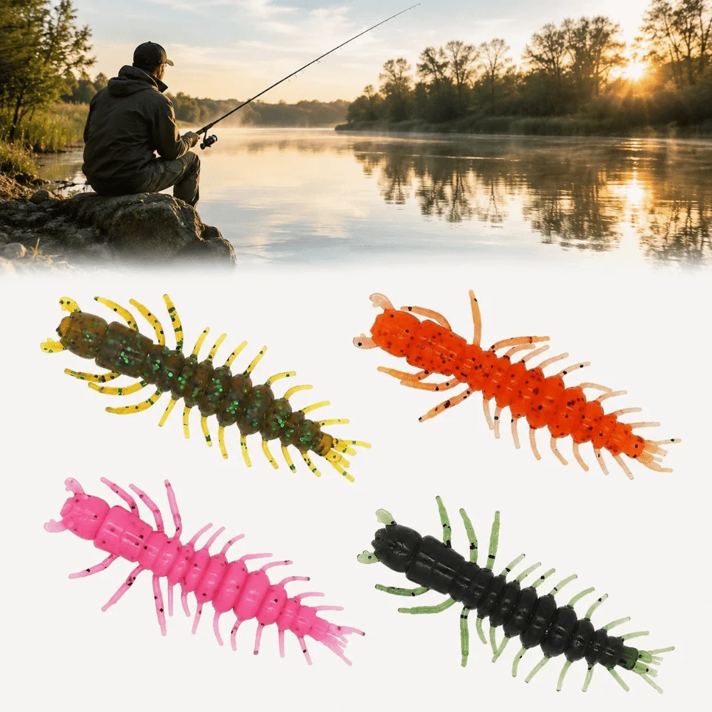 48PCS Artificial 2.95inch Hellgrammite Fishing Lures Soft PVC Fishing Worm Lures 4 Colors Fishing Lures Bait Bass Fishing
48PCS Artificial 2.95inch Hellgrammite Fishing Lures Soft PVC Fishing Worm Lures 4 Colors Fishing Lures Bait Bass Fishing
