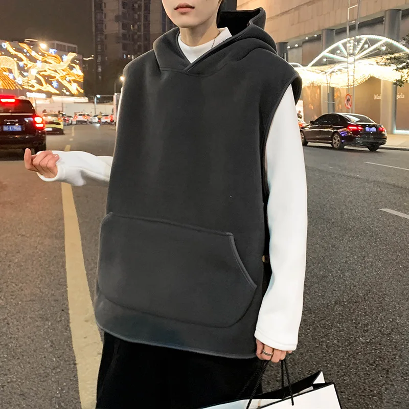 EBAIHUI Plush Solid Vest Winter Fashion Casual Large Pocket Design Men's Tank Top Versatile Warm Sleeveless Hooded Pullover
EBAIHUI Plush Solid Vest Winter Fashion Casual Large Pocket Design Men's Tank Top Versatile Warm Sleeveless Hooded Pullover